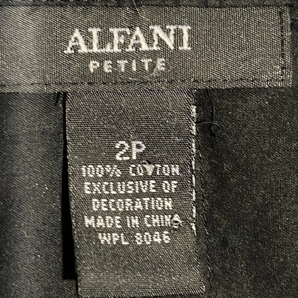 Alfani Black Pleated Skirt with Geometric Embroidery Border - EUC